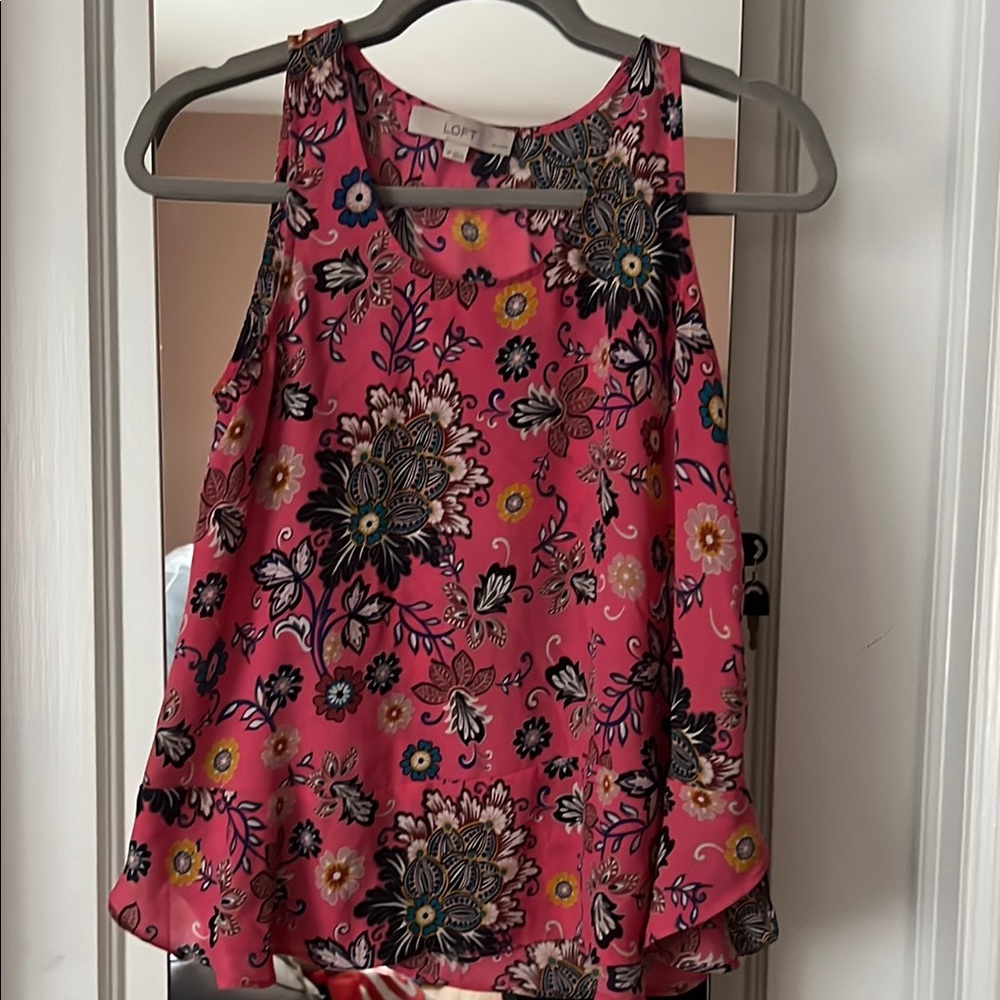 LOFT Pink Floral Women's Top